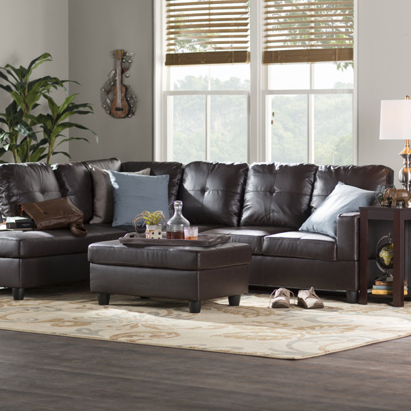L Shaped Leather Couch Wayfair